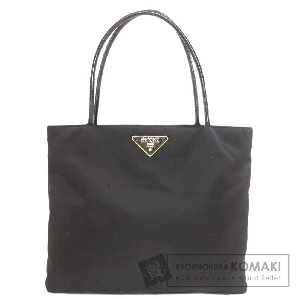 Prada Logo Tote Shoulder Bag Black
